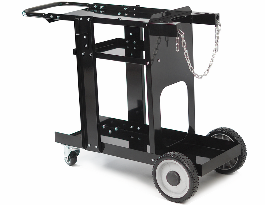 FOXNGEAR 350LBS Capacity Welding Cart for MIG/TIG Welder and Plasma Cutter-Black-611C