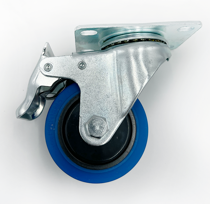 4" TPR Swivel Caster Blue; 198lb