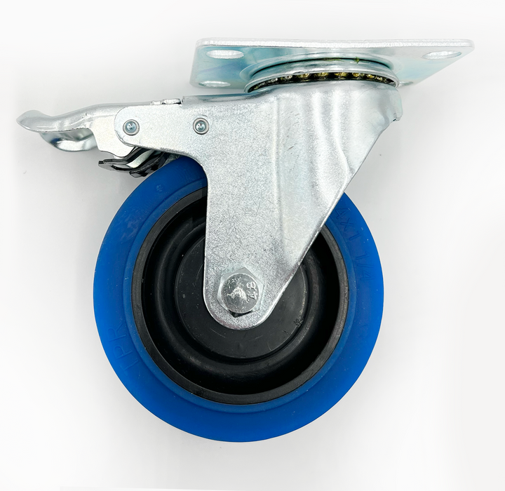 4" TPR Swivel Caster Blue; 198lb